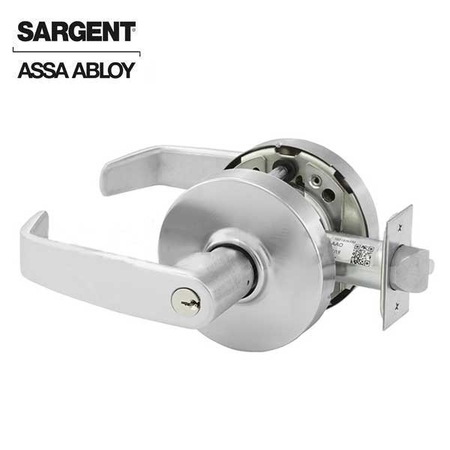 SARGENT 10 Line Series Cylindrical Lock Mechanical Entrance or Office L Trim L Rose Strike Lip Length 1-1/4 SRG-28-10G05-LL-26D